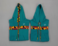 Ahenni Kente Print Tracksuit Set (Sea Green)