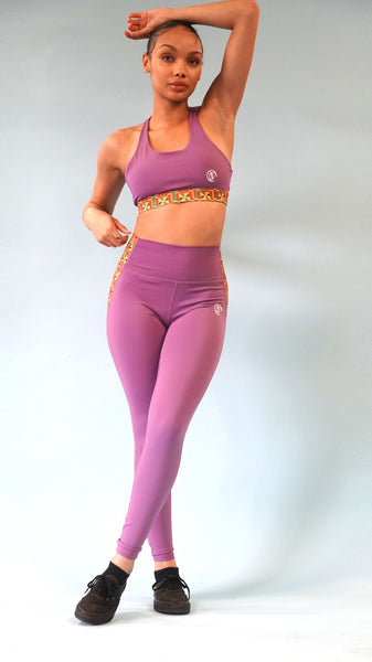 Ohemaa Kente Yoga Set (Purple)