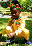 CBaby Unisex Kente Print Tracksuit (Gold)