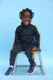 CBaby Unisex Kente Print Tracksuit (Black)