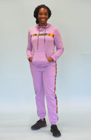 Ahenni Kente Print Sweatsuit Set (Lilac)