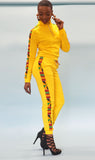 Afriyie Kente Print Tracksuit Set (Yellow)